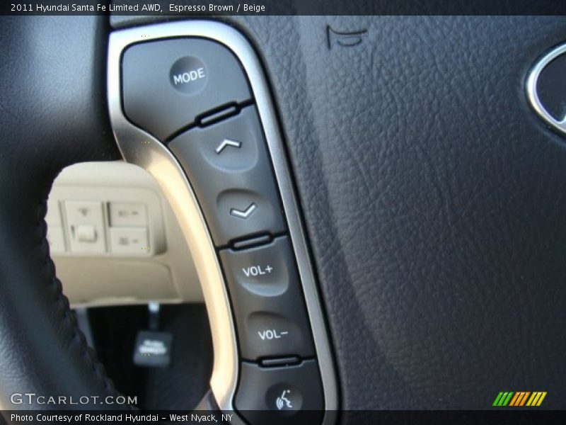 Espresso Brown / Beige 2011 Hyundai Santa Fe Limited AWD