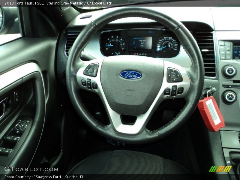 Sterling Gray Metallic / Charcoal Black 2013 Ford Taurus SEL