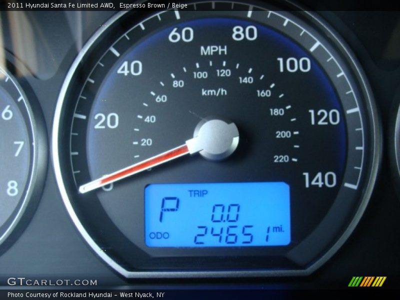 Espresso Brown / Beige 2011 Hyundai Santa Fe Limited AWD
