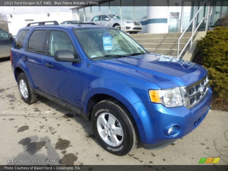 Blue Flame Metallic / Stone 2012 Ford Escape XLT 4WD