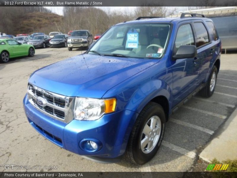 Blue Flame Metallic / Stone 2012 Ford Escape XLT 4WD