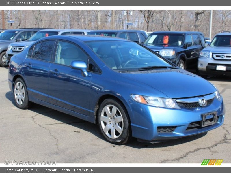 Atomic Blue Metallic / Gray 2010 Honda Civic LX Sedan