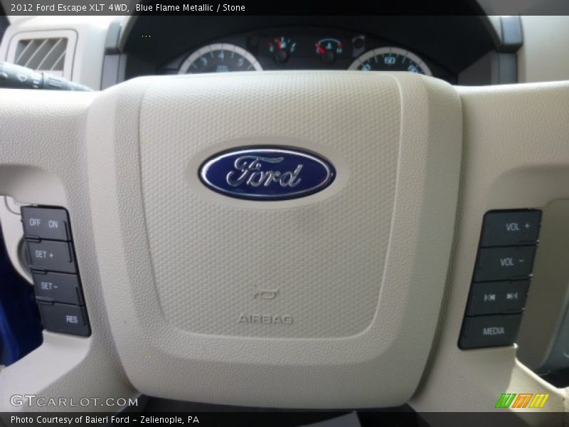 Blue Flame Metallic / Stone 2012 Ford Escape XLT 4WD