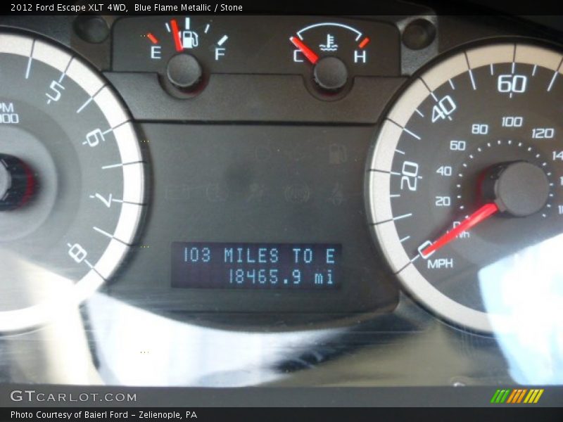 Blue Flame Metallic / Stone 2012 Ford Escape XLT 4WD