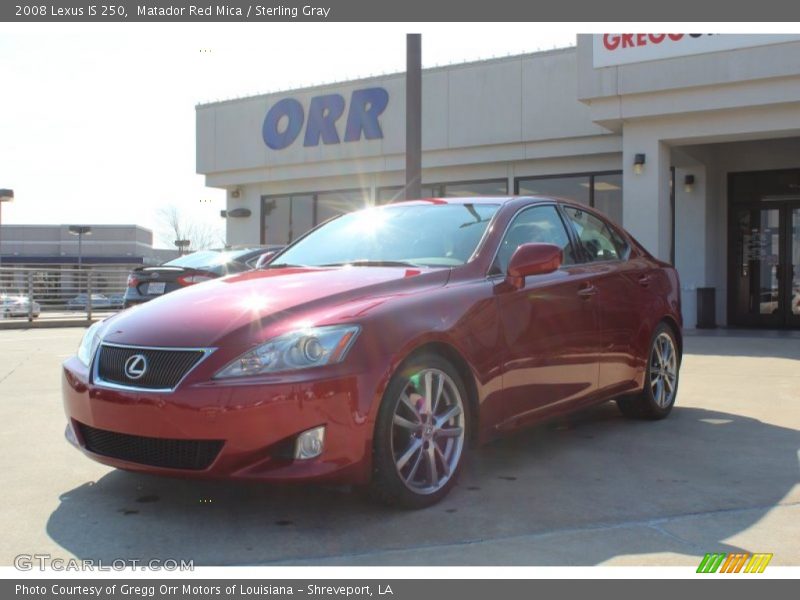 Matador Red Mica / Sterling Gray 2008 Lexus IS 250