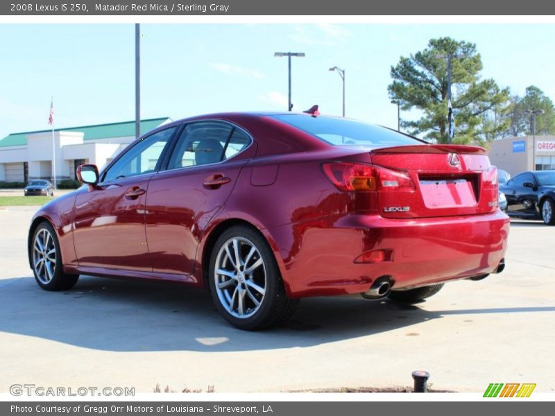 Matador Red Mica / Sterling Gray 2008 Lexus IS 250
