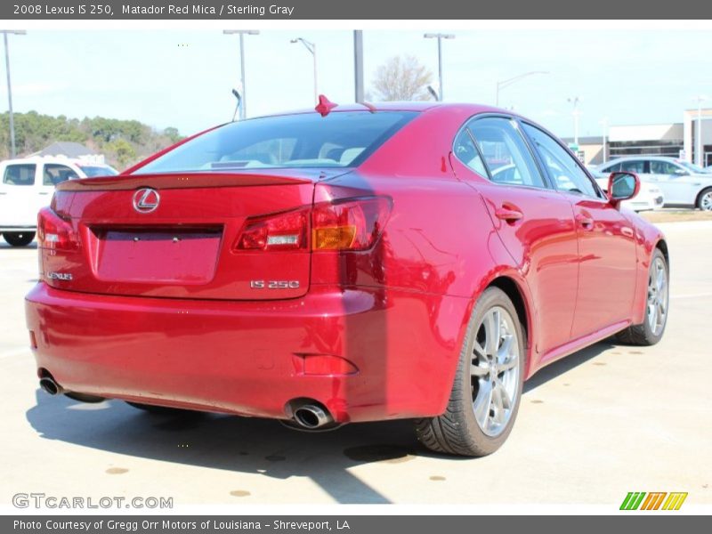 Matador Red Mica / Sterling Gray 2008 Lexus IS 250