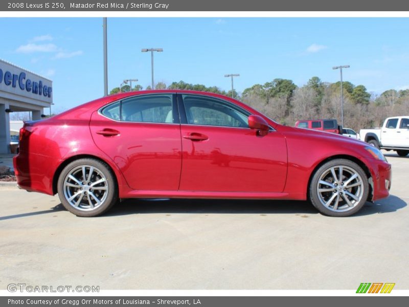 Matador Red Mica / Sterling Gray 2008 Lexus IS 250