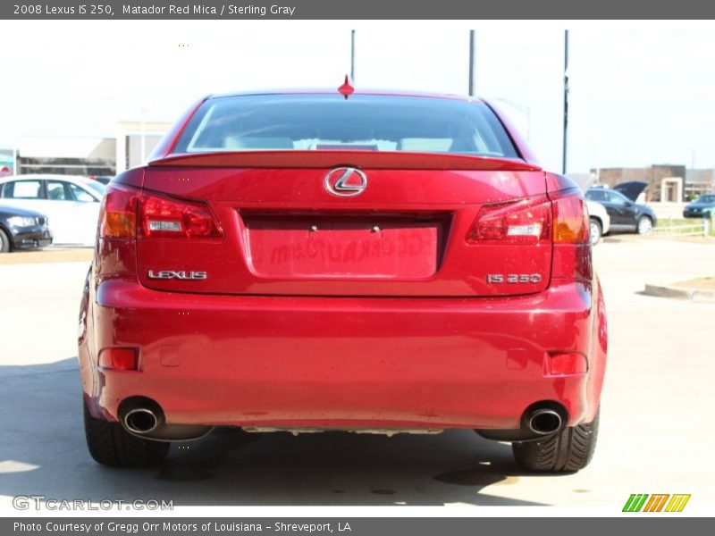 Matador Red Mica / Sterling Gray 2008 Lexus IS 250