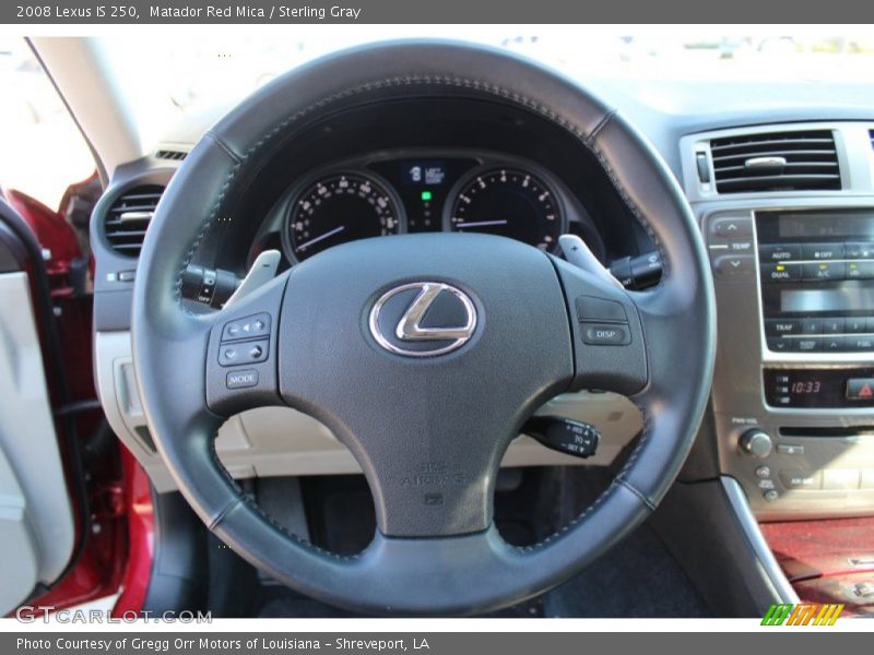 Matador Red Mica / Sterling Gray 2008 Lexus IS 250