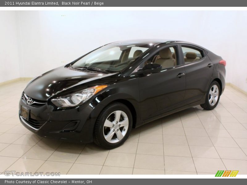 Black Noir Pearl / Beige 2011 Hyundai Elantra Limited