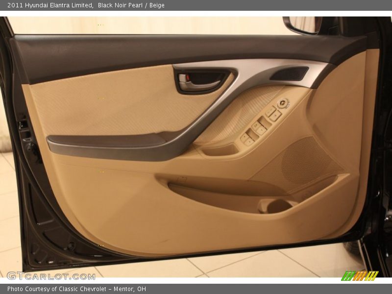 Black Noir Pearl / Beige 2011 Hyundai Elantra Limited