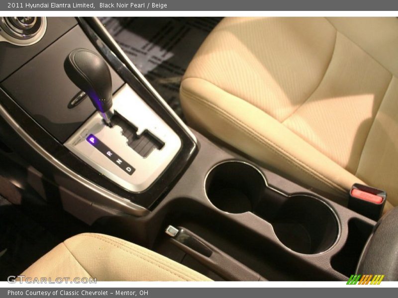 Black Noir Pearl / Beige 2011 Hyundai Elantra Limited