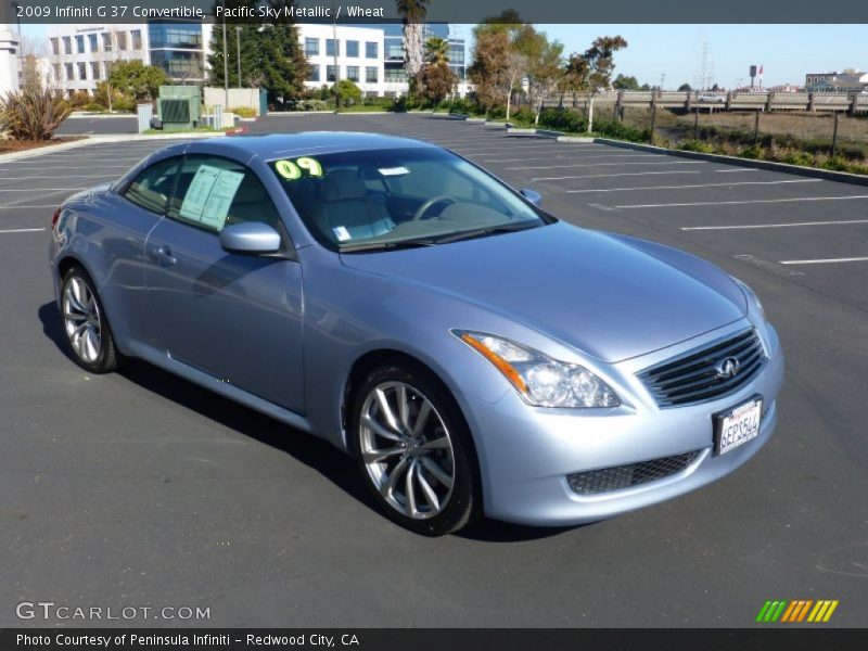Pacific Sky Metallic / Wheat 2009 Infiniti G 37 Convertible