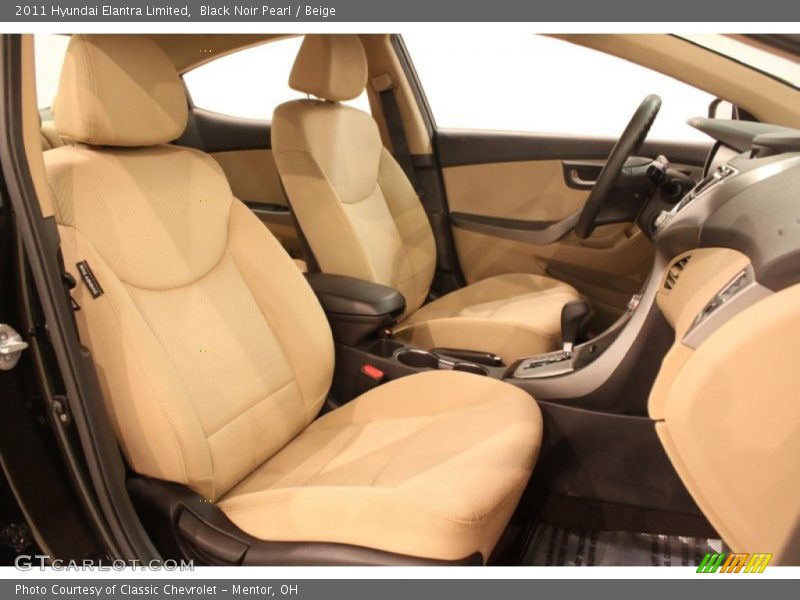 Black Noir Pearl / Beige 2011 Hyundai Elantra Limited