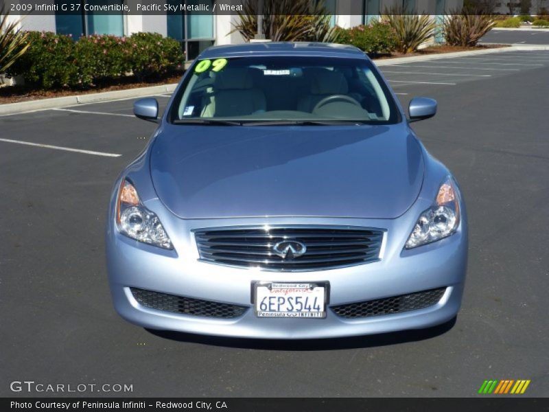 Pacific Sky Metallic / Wheat 2009 Infiniti G 37 Convertible