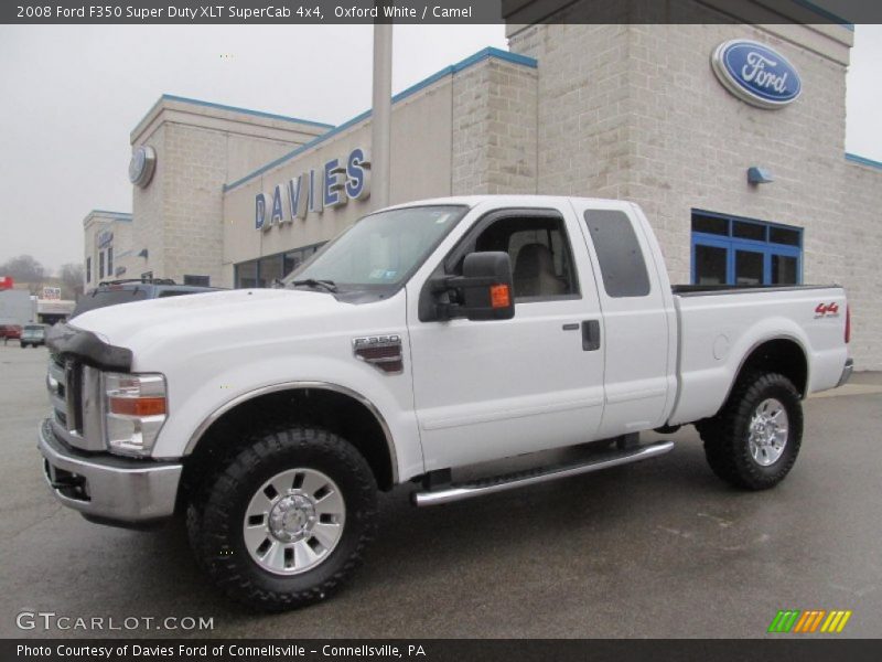 Oxford White / Camel 2008 Ford F350 Super Duty XLT SuperCab 4x4