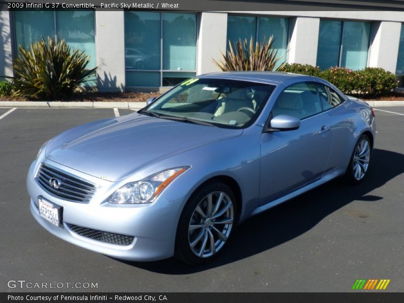 Pacific Sky Metallic / Wheat 2009 Infiniti G 37 Convertible