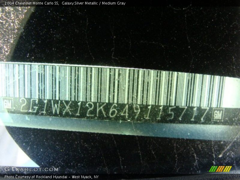 Galaxy Silver Metallic / Medium Gray 2004 Chevrolet Monte Carlo SS