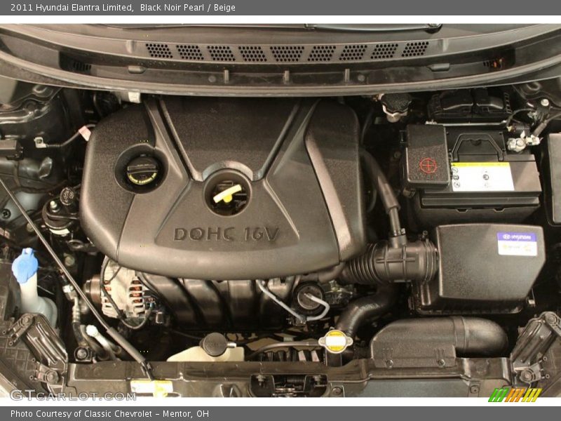 Black Noir Pearl / Beige 2011 Hyundai Elantra Limited