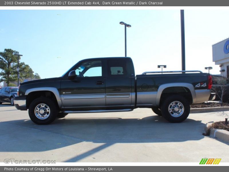 Dark Green Metallic / Dark Charcoal 2003 Chevrolet Silverado 2500HD LT Extended Cab 4x4