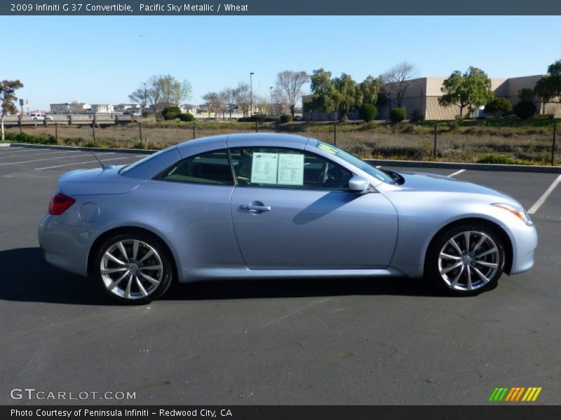 Pacific Sky Metallic / Wheat 2009 Infiniti G 37 Convertible