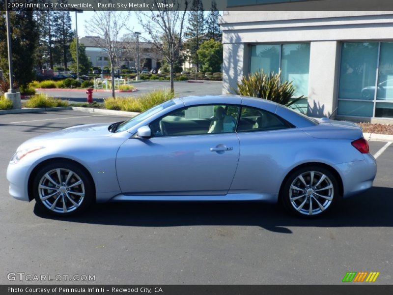 Pacific Sky Metallic / Wheat 2009 Infiniti G 37 Convertible