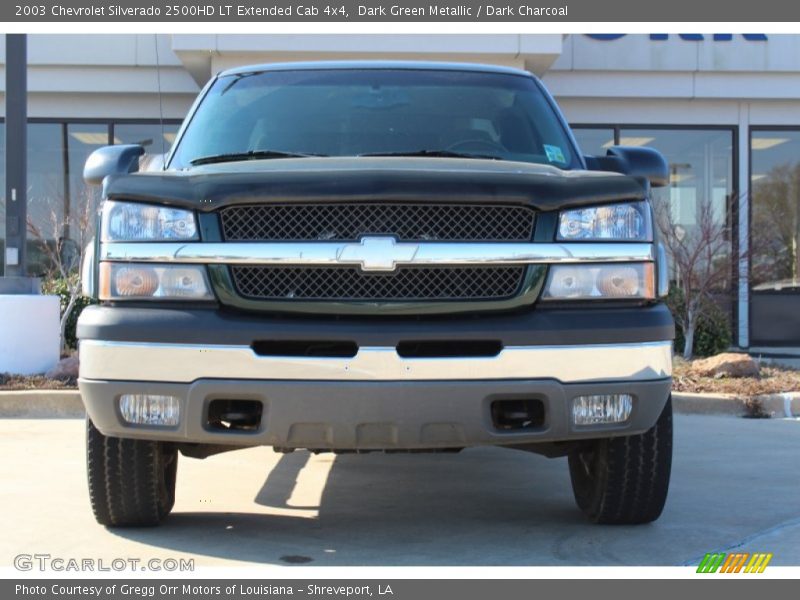 Dark Green Metallic / Dark Charcoal 2003 Chevrolet Silverado 2500HD LT Extended Cab 4x4