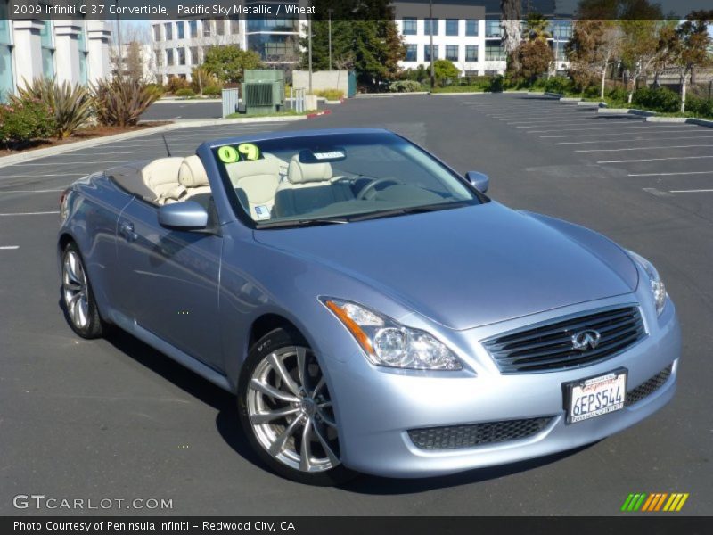 Pacific Sky Metallic / Wheat 2009 Infiniti G 37 Convertible