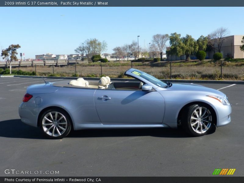 Pacific Sky Metallic / Wheat 2009 Infiniti G 37 Convertible