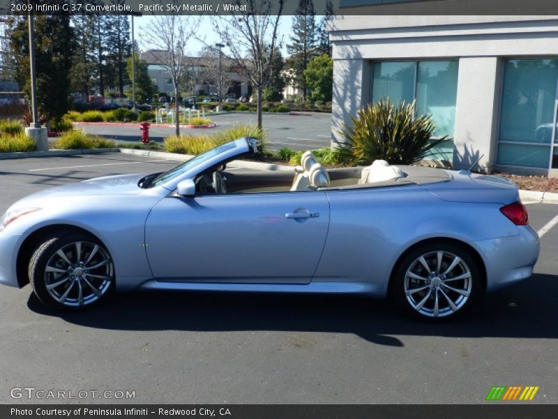 Pacific Sky Metallic / Wheat 2009 Infiniti G 37 Convertible