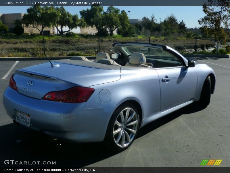 Pacific Sky Metallic / Wheat 2009 Infiniti G 37 Convertible