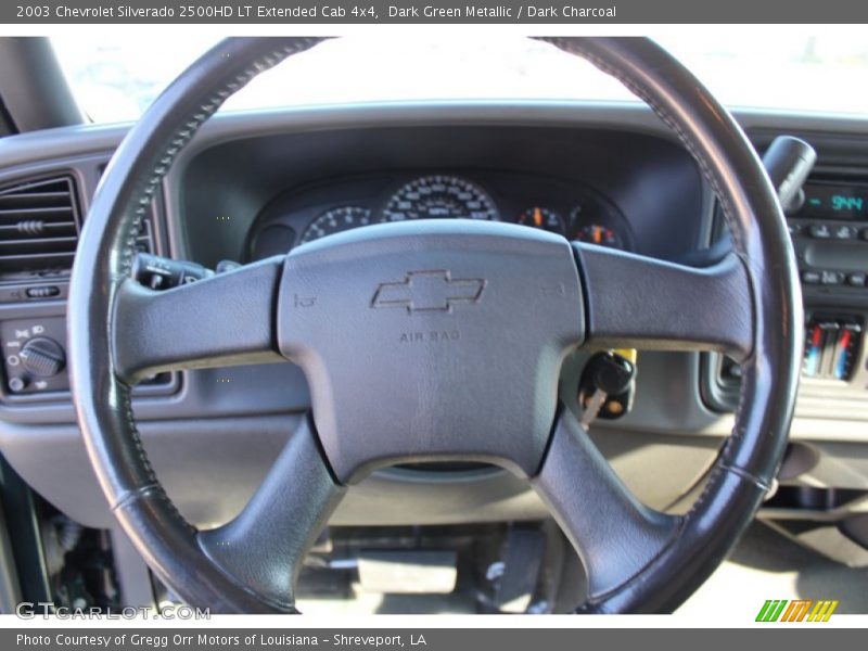 Dark Green Metallic / Dark Charcoal 2003 Chevrolet Silverado 2500HD LT Extended Cab 4x4