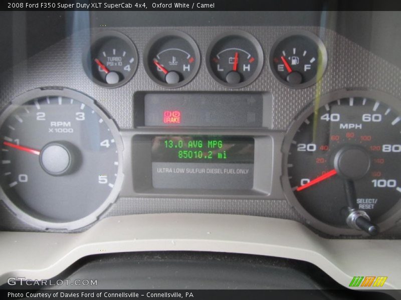 Oxford White / Camel 2008 Ford F350 Super Duty XLT SuperCab 4x4