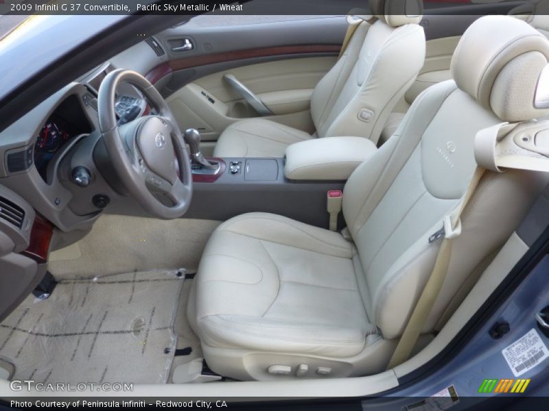 Pacific Sky Metallic / Wheat 2009 Infiniti G 37 Convertible