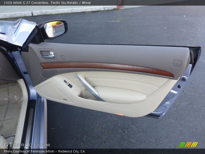 Pacific Sky Metallic / Wheat 2009 Infiniti G 37 Convertible