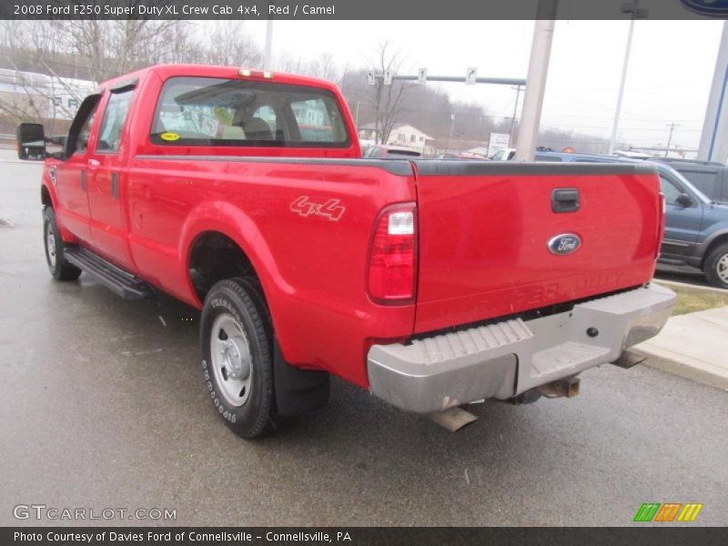 Red / Camel 2008 Ford F250 Super Duty XL Crew Cab 4x4