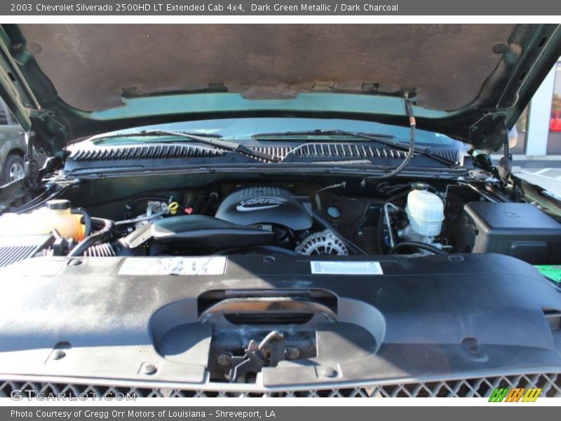 Dark Green Metallic / Dark Charcoal 2003 Chevrolet Silverado 2500HD LT Extended Cab 4x4