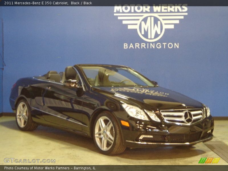 Black / Black 2011 Mercedes-Benz E 350 Cabriolet