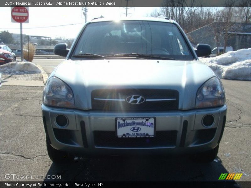 Alpine Frost Blue Metallic / Beige 2007 Hyundai Tucson GLS