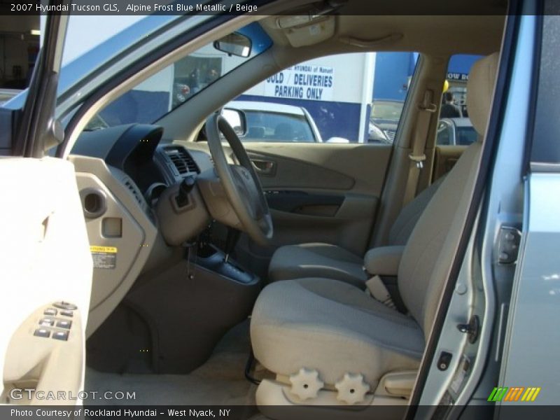 Alpine Frost Blue Metallic / Beige 2007 Hyundai Tucson GLS