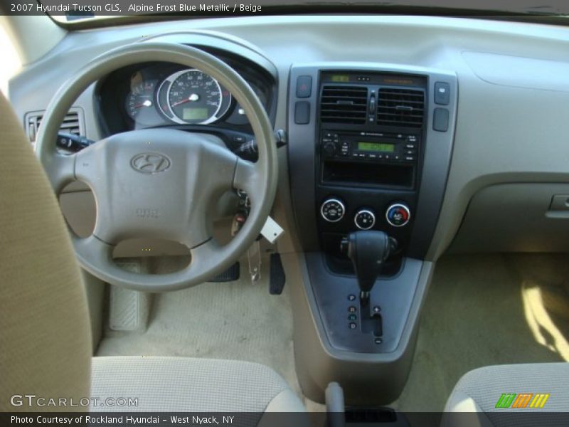 Alpine Frost Blue Metallic / Beige 2007 Hyundai Tucson GLS