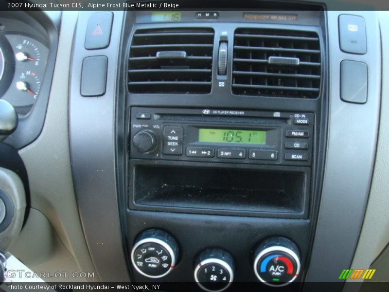 Alpine Frost Blue Metallic / Beige 2007 Hyundai Tucson GLS