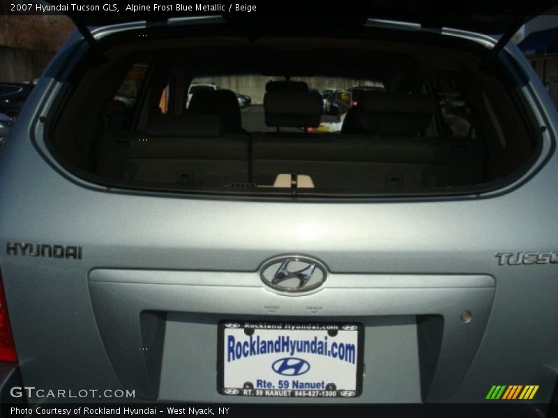 Alpine Frost Blue Metallic / Beige 2007 Hyundai Tucson GLS