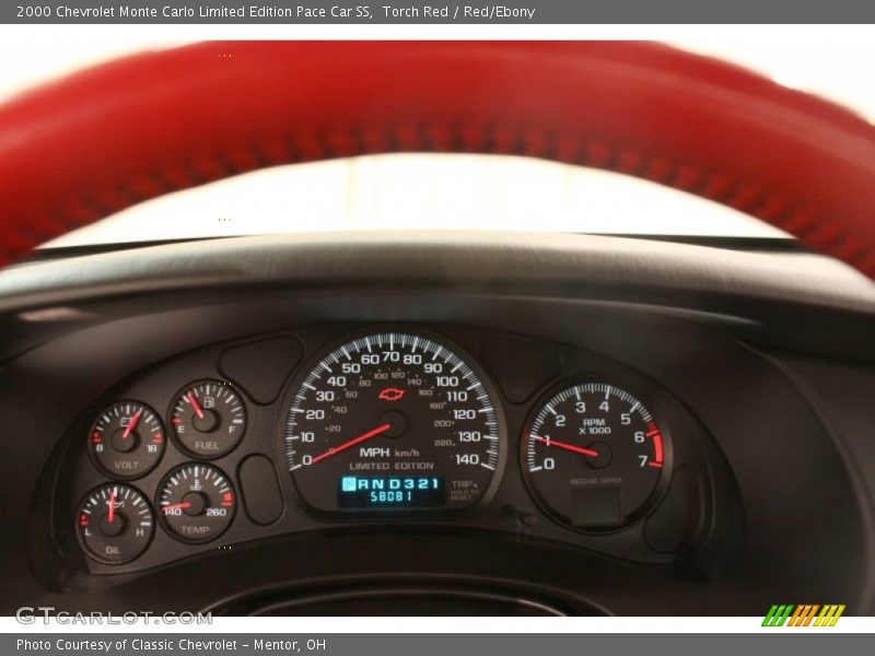  2000 Monte Carlo Limited Edition Pace Car SS Limited Edition Pace Car SS Gauges