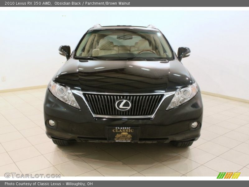 Obsidian Black / Parchment/Brown Walnut 2010 Lexus RX 350 AWD