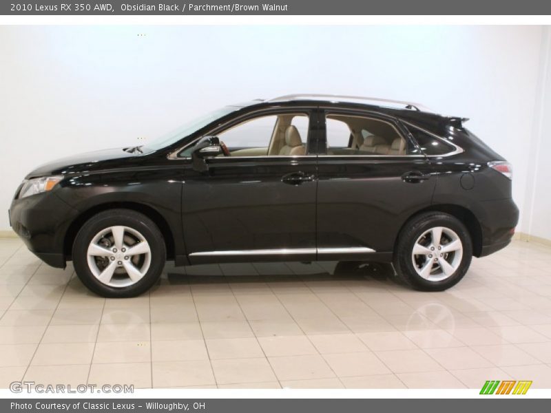 Obsidian Black / Parchment/Brown Walnut 2010 Lexus RX 350 AWD