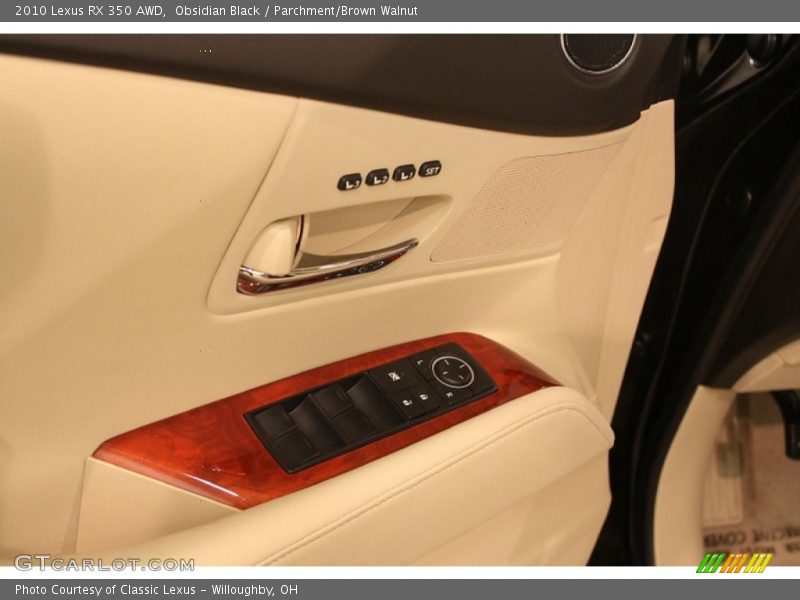 Obsidian Black / Parchment/Brown Walnut 2010 Lexus RX 350 AWD