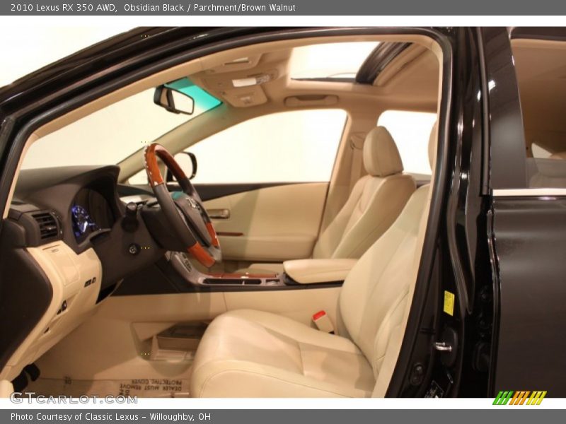 Obsidian Black / Parchment/Brown Walnut 2010 Lexus RX 350 AWD
