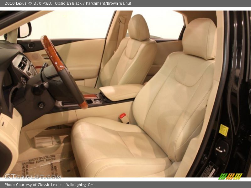 Front Seat of 2010 RX 350 AWD